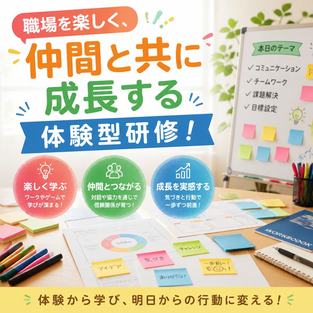 職場を楽しく、仲間と共に成長する体験型研修！