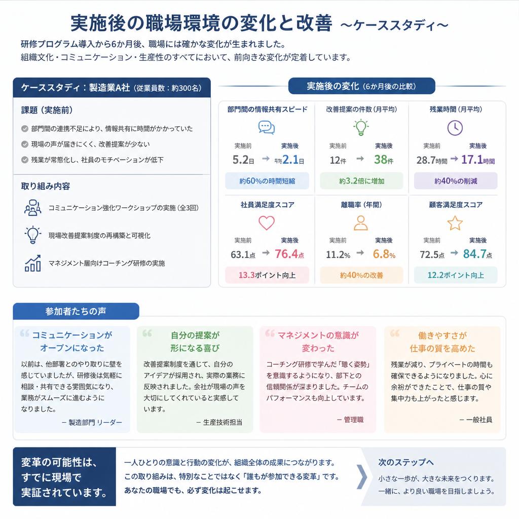 改善した職場の雰囲気