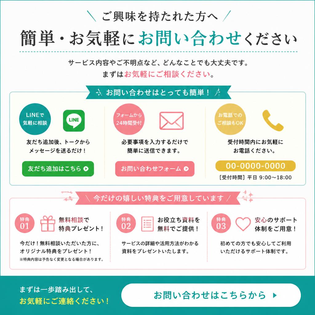 今すぐお問い合わせを！