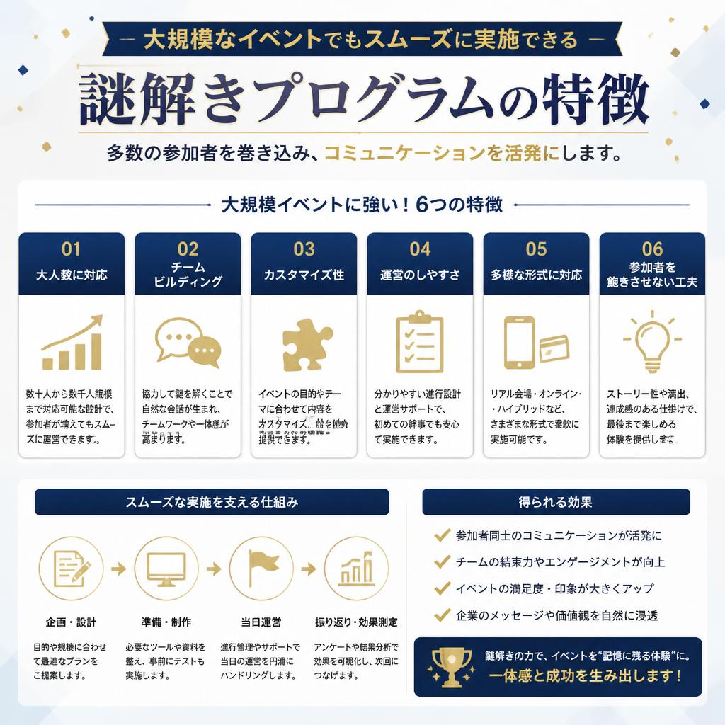 大人数向けアクティビティの独自性
