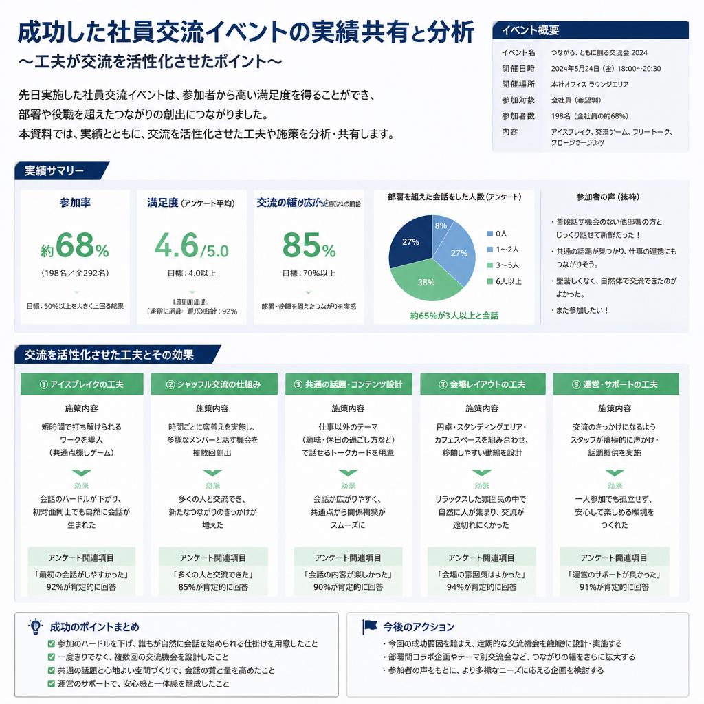 社員交流イベントの成功事例