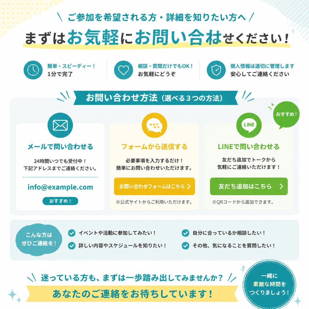 今すぐお問い合わせを！