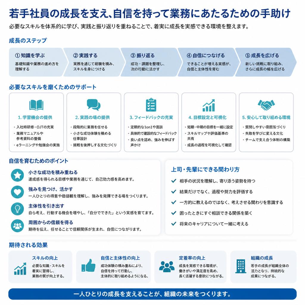 若手社員の成長をサポート
