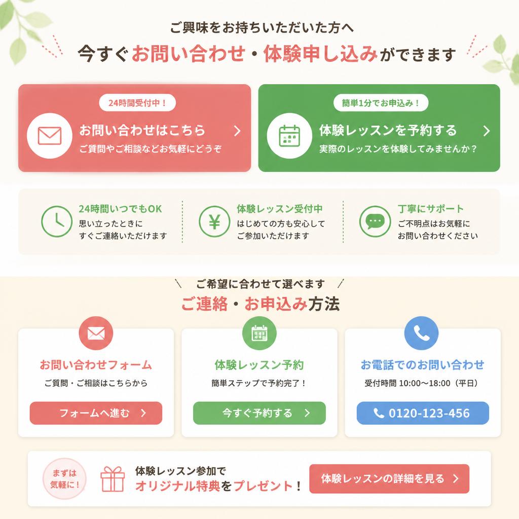 7. お問い合わせ・体験申し込み